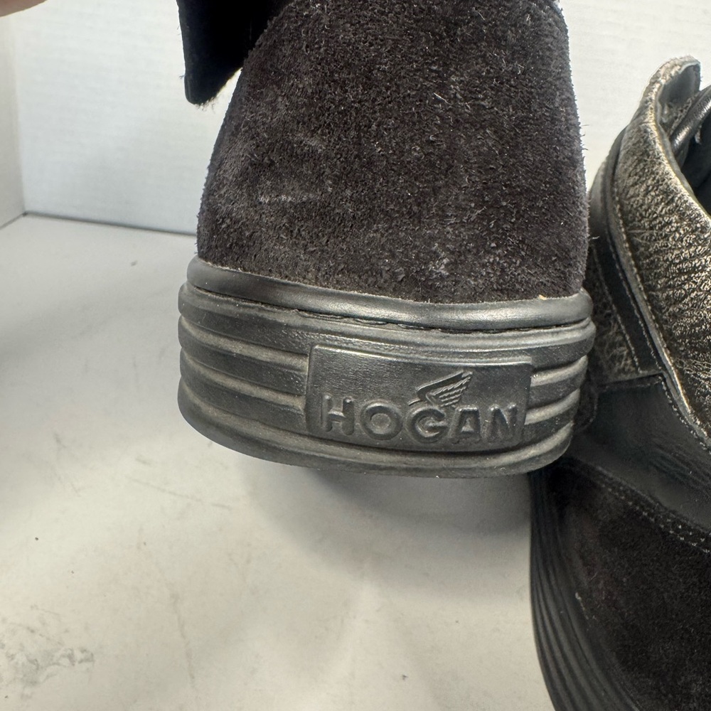 Hogan Rebel 11 45 High Top Sneakers Vintage Lace Up Glasse Ehemuvp Men Size 11 - Picture 4 of 9